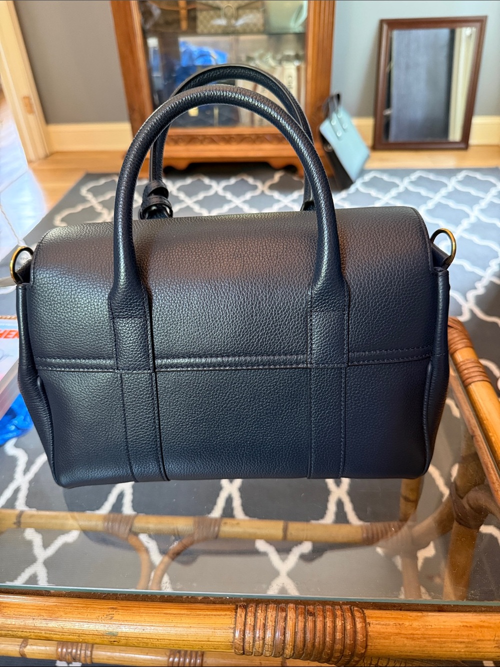 Navy blue Mulberry Small Bayswater Satchel - Picture 2 of 4